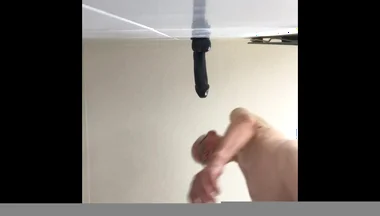 Good Views of Riding Large Black Cock Dildo