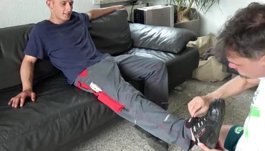 After work dirty socks sniffing