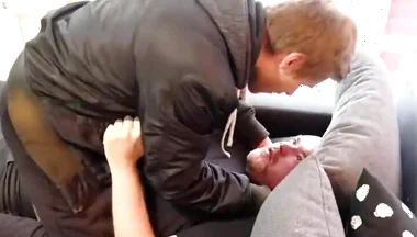 Young german master uses his teacher as his boy
