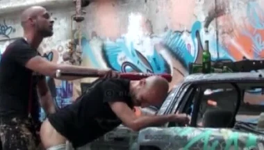 Skinhead boys outdoor fucking