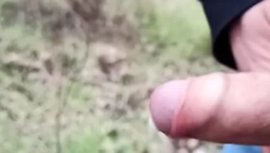 Someone Can See Me! Cum And Pee Outdoors