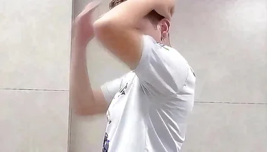 I Almost Got Caught by the Security Guard Exposing Myself in the Public Restroom.